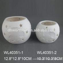 Round white candle holder for 2016 christmas decoration